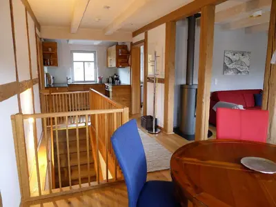 Ein Sitzbereich in der Unterkunft Morgenroethe 5 Sterne Ferienwohnung