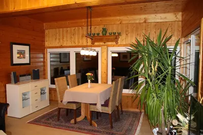 Ein Sitzbereich in der Unterkunft Ferienwohnung Am Heidelberg