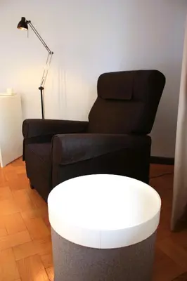 Ein Sitzbereich in der Unterkunft Villa Brodthage, App. 3