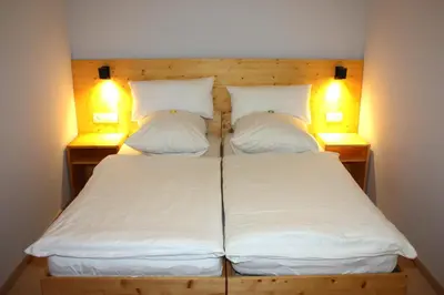 Ein Bett oder Betten in einem Zimmer der Unterkunft Villa Brodthage, App. 2