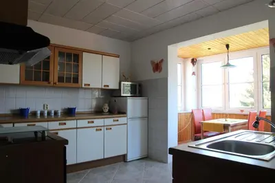 Küche/Küchenzeile in der Unterkunft Ferienwohnung Halberstadt