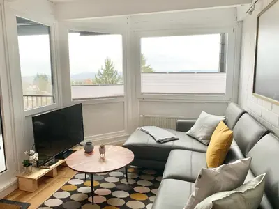 Ein Sitzbereich in der Unterkunft Ferienwohnung Mountainlook