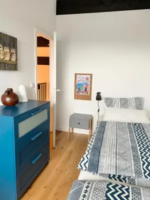 Ein Bett oder Betten in einem Zimmer der Unterkunft Ferienwohnung Mountainlook