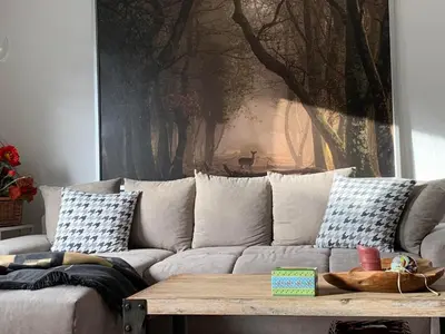 Ein Sitzbereich in der Unterkunft Villa ManJana am Wurmberg