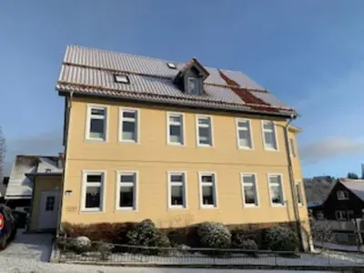 Das Gebäude in dem sich die Ferienwohnung befindet