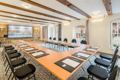 Der Geschäftsbereich oder Konferenzraum in der Unterkunft Best Western Hotel Schlossmühle Quedlinburg