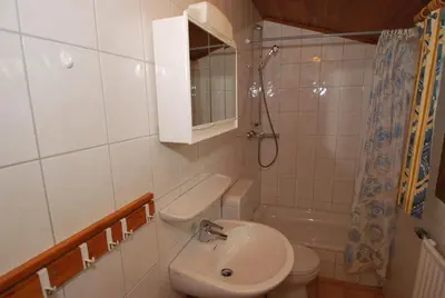 Ein Badezimmer in der Unterkunft Ferienhaus Kamin