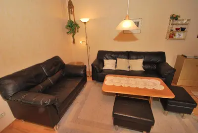 Ein Sitzbereich in der Unterkunft Ferienhaus Kamin