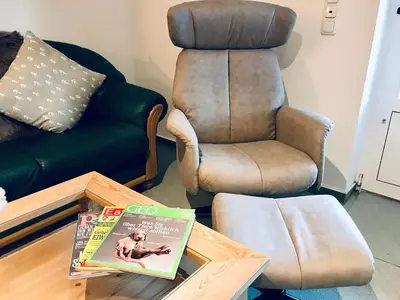 Ein Sitzbereich in der Unterkunft Große Wohnung - Kamin - Balkon - Boxspringbett - Skiwiese