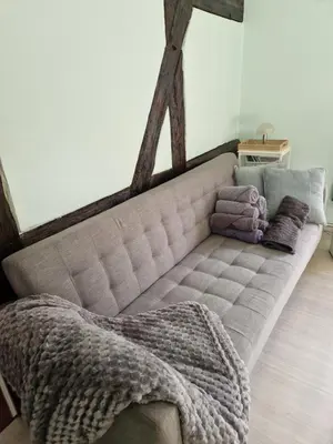 Ein Sitzbereich in der Unterkunft Adelshof Quedlinburg