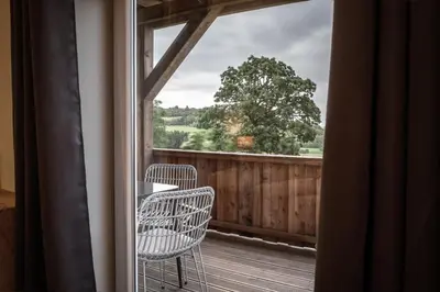 Ein Balkon oder eine Terrasse in der Unterkunft Ferienwohnungen Harzblick