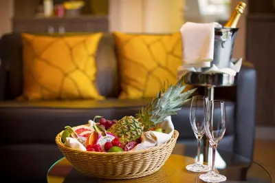 Getränke in der Unterkunft REGIOHOTEL Berghotel Ilsenburg - #Panoramablick #Wellness #Wallbox #GroßesAbendbuffet
