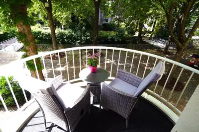 Ein Balkon oder eine Terrasse in der Unterkunft Apartment Mittendrin in Bad Harzburg