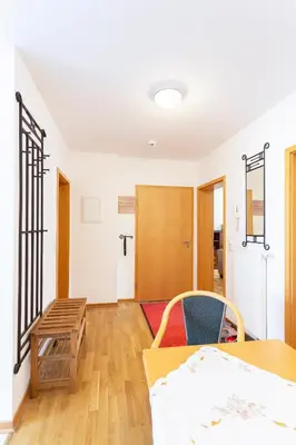 Ein Bett oder Betten in einem Zimmer der Unterkunft Ferienwohnung an der Salamanderburg