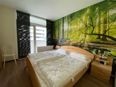 Ein Bett oder Betten in einem Zimmer der Unterkunft Gaber