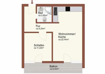 Grundriss der Unterkunft Gaber
