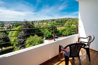 Ein Balkon oder eine Terrasse in der Unterkunft AHORN Harz Hotel Braunlage