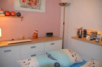 Ein Bett oder Betten in einem Zimmer der Unterkunft Glöckchen