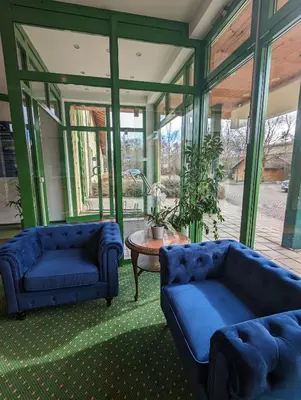 Ein Sitzbereich in der Unterkunft Acron-Hotel Quedlinburg