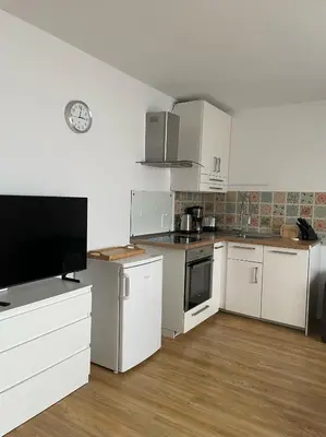 Küche/Küchenzeile in der Unterkunft Gemütliche Ferienwohnung Harz Braunlage Hohegeiß