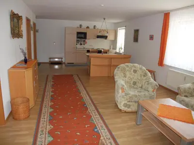 Küche/Küchenzeile in der Unterkunft Ferienhaus Hubertus in Elend mit Balkons