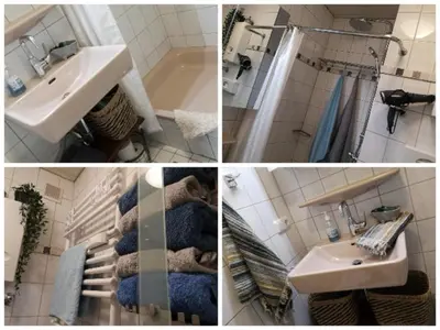 Ein Badezimmer in der Unterkunft Ferienwohnung - Fiete - in Altenau im Harz bis 4 Pers Hunde willkommen