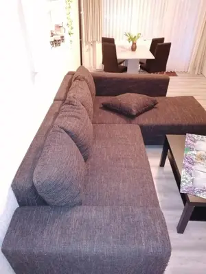 Ein Sitzbereich in der Unterkunft CrisAnd Wald &Terrasse
