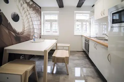 Küche/Küchenzeile in der Unterkunft Design-Ferienwohnungen Stadtidyll