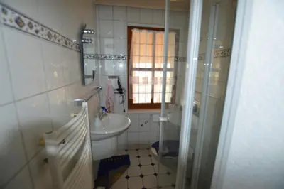 Ein Badezimmer in der Unterkunft Haus Harzblick