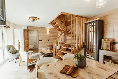Ein Sitzbereich in der Unterkunft Pension Goldbachmühle