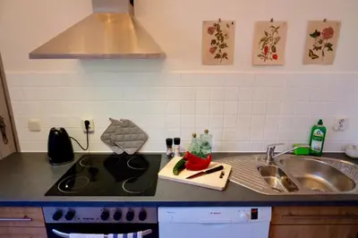 Küche/Küchenzeile in der Unterkunft 110 qm Ferienwohnung Stadtvilla Halberstadt - Dem Tor zum Harz