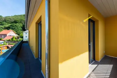 Das Gebäude in dem sich die Ferienwohnung befindet