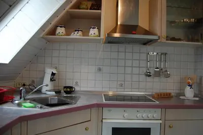 Küche/Küchenzeile in der Unterkunft Ferienwohnung Hertha