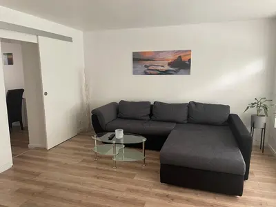 Ein Sitzbereich in der Unterkunft Ferienwohnung Wasserkunst 2