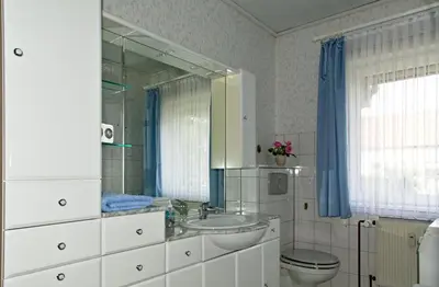 Ein Badezimmer in der Unterkunft Fewo am Sassenberg