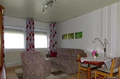 Ein Sitzbereich in der Unterkunft Fewo am Sassenberg