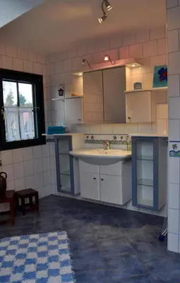 Küche/Küchenzeile in der Unterkunft Ferienwohnung An der Försterei