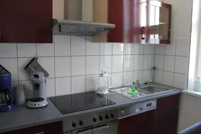 Küche/Küchenzeile in der Unterkunft Ferienwohnung Altstadtdomizil