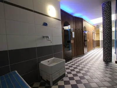 Ein Badezimmer in der Unterkunft Ferienhaus an der Wiese, Tanne