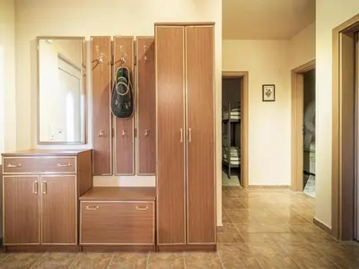 Ein Badezimmer in der Unterkunft Ferienhaus an der Wiese, Tanne