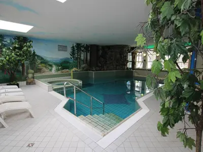 Der Swimmingpool an oder in der Nähe von Ferienhaus an der Wiese, Tanne