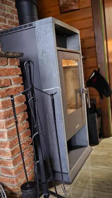 Küche/Küchenzeile in der Unterkunft Ferienblockhaus Harzidyll
