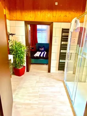 Ein Bett oder Betten in einem Zimmer der Unterkunft Ferienhaus Zur Abzuchtinsel