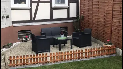 Ein Garten an der Unterkunft An der Abzucht