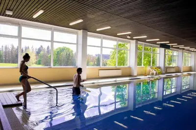 Der Swimmingpool an oder in der Nähe von App 365 Panoramic Hohegeiß mit WLan