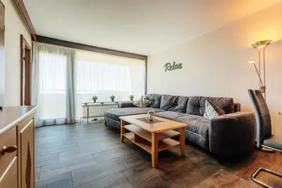 Ein Sitzbereich in der Unterkunft Ferienwohnung Weitblick 274