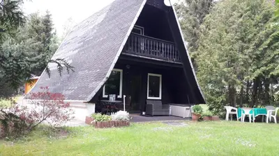 Ein Garten an der Unterkunft Finnhaus Neubauer
