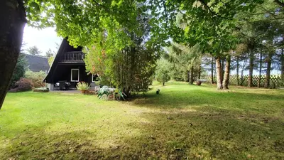 Ein Garten an der Unterkunft Finnhaus Neubauer