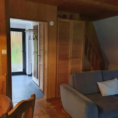 Ein Sitzbereich in der Unterkunft Finnhaus Neubauer