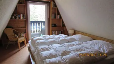 Ein Bett oder Betten in einem Zimmer der Unterkunft Finnhaus Neubauer